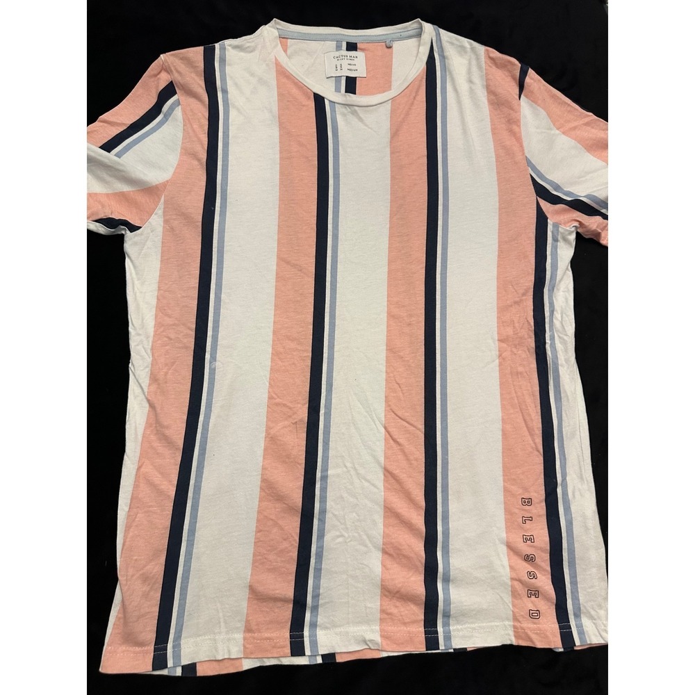 Cactus Man Ricky Singh T Shirt Pink Navy Blue Blessed Tee